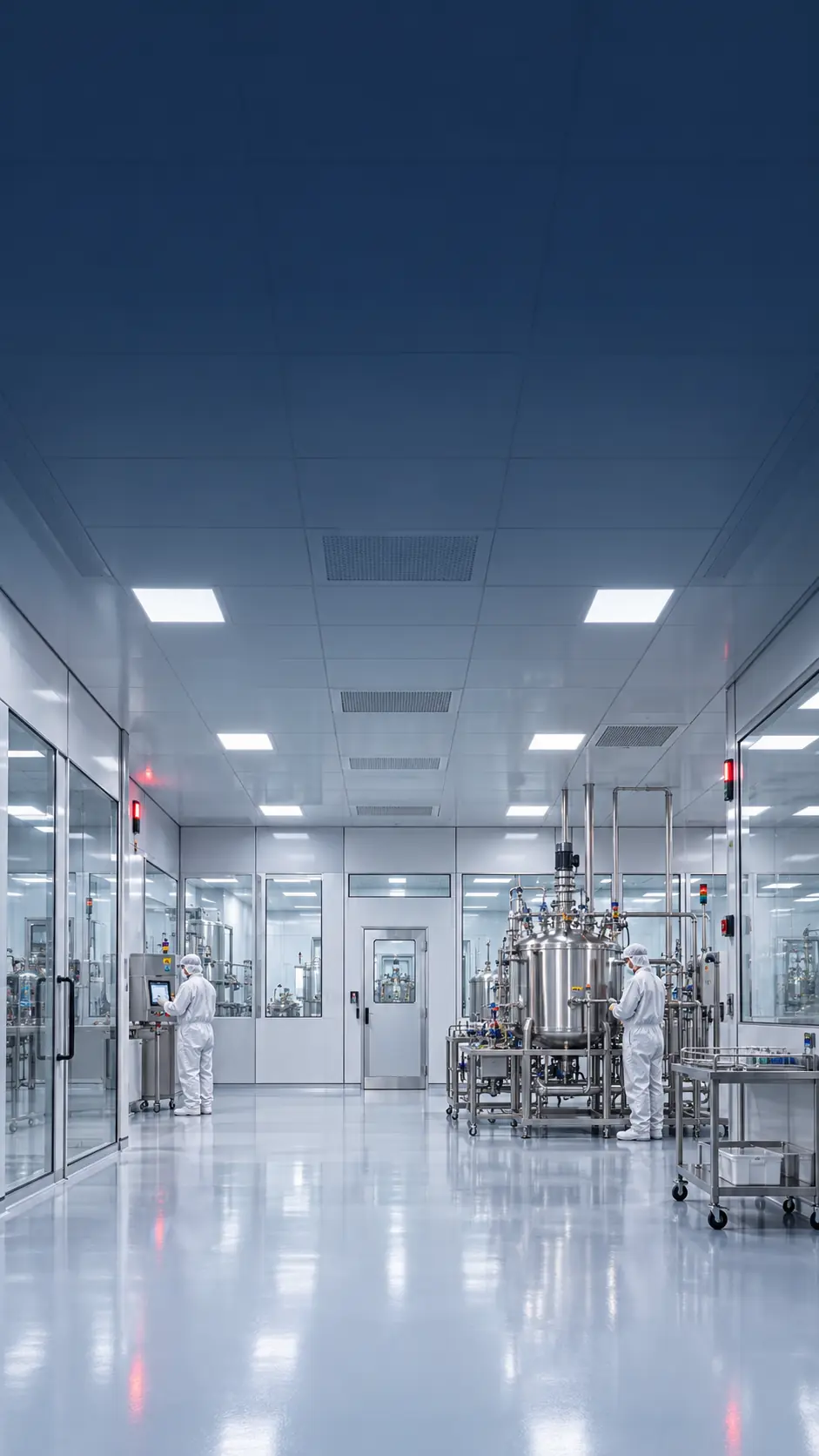 Cleanroom modular con filtración y control ambiental optimizado para vista móvil